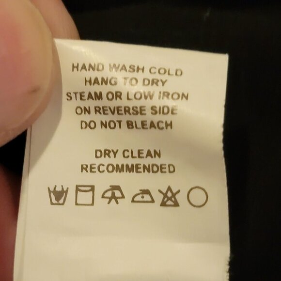 Bel Kazan Black Gold Zip Front Fit & Flare Dress Medium | Bali Made | Boho Mod - Picture 10 of 10